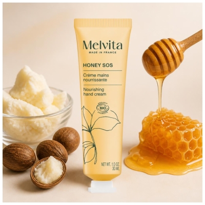Melvita Honey SOS Crème Mains Nourrissante au Miel Bio 30 ml