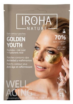 Iroha Nature Golden Youth Anti-Âge et Raffermissant 2 Patchs Yeux