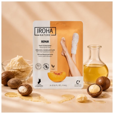 Iroha Masque Tissus Visage et Cou Hyaluronique Anti-Âge