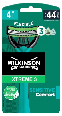 Wilkinson Xtreme 3 Sensitive Comfort 4 Rasoirs Jetables