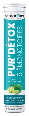 Santarome Pur'Détox 5 Émonctoires Détoxifiant Global 20 Comprimés Effervescents