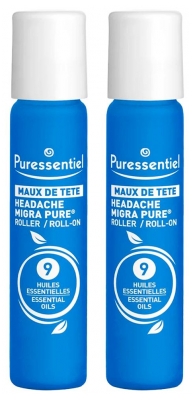 Roll-on Puressentiel Maux de Tête : Solution Naturelle aux 9 Huiles Essentielles - Lot de 2 x 12 ml
