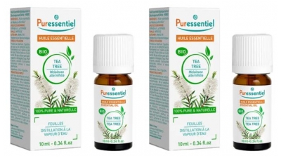 Puressentiel Huile Essentielle Tea Tree (Melaleuca alternifolia) Bio Lot de 2 x 10 ml