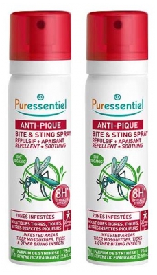 Puressentiel Anti-Pique Spray Répulsif + Apaisant 7H Zones Infestées Lot de 2 x 75 ml
