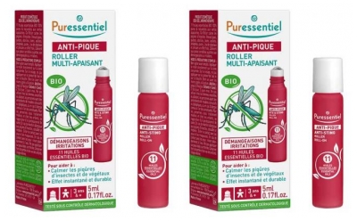 Roll-on Apaisant Anti-Pique Bio Puressentiel - Lot de 2 x 5 ml