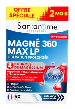 Santarome Magné 360 Max Libération Prolongée 60 Comprimés
