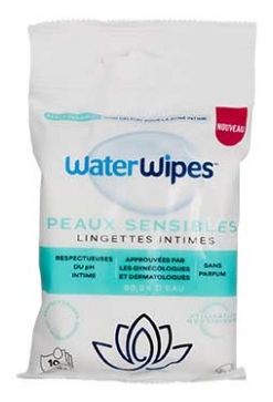 Waterwipes 10 Lingettes Intimes Peaux Sensibles