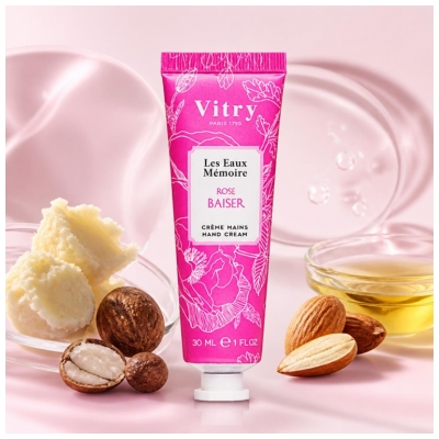 Vitry Les Eaux Mémoires Rose Baiser Crème Mains 30 ml