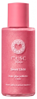 Musc Intime Huile Glow Pailletée Corps Sweet Litchi 100 ml