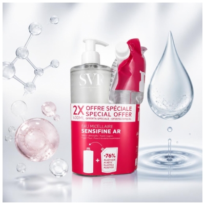 SVR Sensifine AR Eau Micellaire 400 ml +1 Éco-Recharge 400 ml