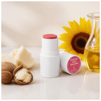 Florame Stick Bonne Mine aux Huiles Végétales Blush & Lèvres Bio 6 g