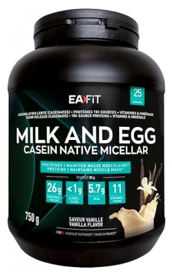 Eafit Construction Musculaire Milk & Egg 95 Micellaire 750 Grammes