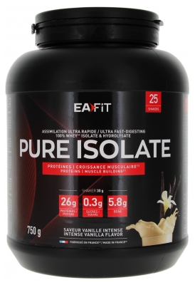 Eafit Pure Isolate 25 Shakers 750 g - Saveur : Vanille