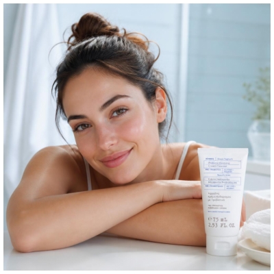 Korres Yaourt Grec Crème Nettoyante Moussante Probiotiques Visage et Yeux 75 ml