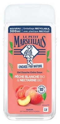 Le Petit Marseillais Gel Douche Extra Doux Pêche Blanche Bio & Nectarine Bio 300 ml