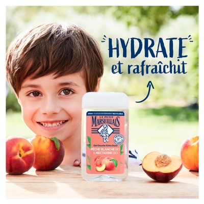 Le Petit Marseillais Gel Douche Extra Doux Pêche Blanche Bio & Nectarine Bio 300 ml