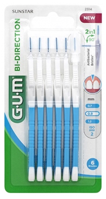 GUM Bi-Direction 6 Brossettes Interdentaires