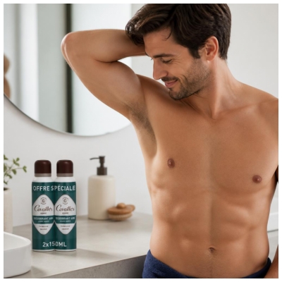 Cavaillès Homme Déodorant Cèdre Marin 48H 2 x 150 ml