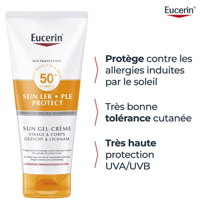 Eucerin Sun Protection Leb Protect Sun Gel-Crème Visage & Corps SPF50+ 150 ml