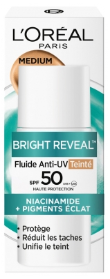 L'Oréal Paris Bright Reveal Fluide Anti-Uv Teinté Niacinamide SPF50+ 50 ml 