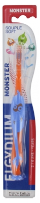 Pierre Fabre Oral Care Elgydium Kids - Brosse à Dents Monster 2/6 Ans - Couleur : Orange et Bleu