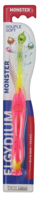 Pierre Fabre Oral Care Elgydium Kids - Brosse à Dents Monster 2/6 Ans - Couleur : Jaune et Rose