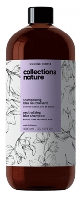Eugène Perma Collections Nature Shampoing Bleu Neutralisant Cheveux Blonds Gris et Blancs 1000 ml