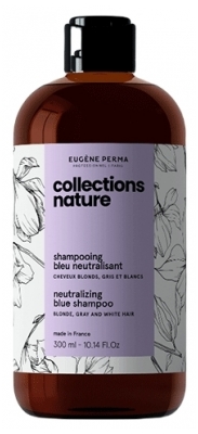 Eugène Perma Collections Nature Shampoing Bleu Neutralisant Cheveux Blonds Gris et Blancs 300 ml