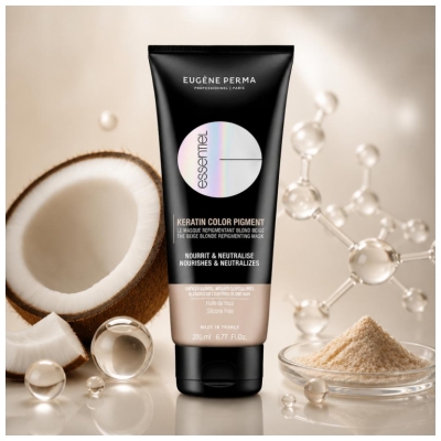 Eugène Perma Essentiel Keratin Color Pigment Masque Repigmentant Blond Beige Sans Silicone 200 ml