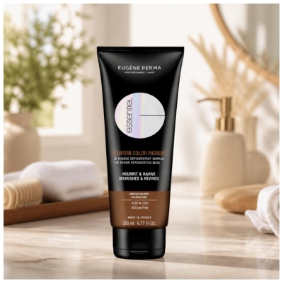 Eugène Perma Essentiel Keratin Color Pigment Masque Repigmentant Marron Sans Silicone 200 ml 