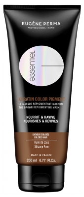Eugène Perma Essentiel Keratin Color Pigment Masque Repigmentant Marron Sans Silicone 200 ml 