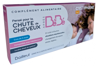 Bailleul Cystiphane Fort Après Bébé Chute de Cheveux 3 Mois 360 Comprimés