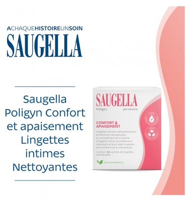 Saugella Poligyn Lingettes Nettoyantes Intimes 10 Unités