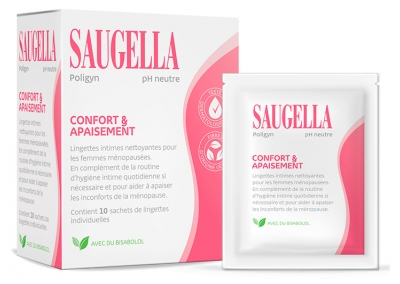 Saugella Poligyn Lingettes Nettoyantes Intimes 10 Unités
