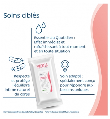 Saugella Poligyn Lingettes Nettoyantes Intimes 15 Unités