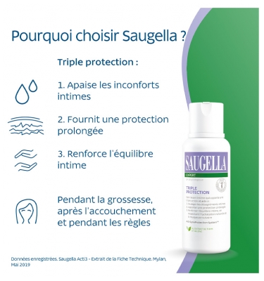 Saugella Expert Triple Protection Soin Lavant Intime 250 ml