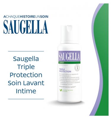 Saugella Expert Triple Protection Soin Lavant Intime Lot de 2 x 250 ml