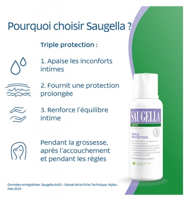 Saugella Expert Triple Protection Soin Lavant Intime Lot de 2 x 250 ml