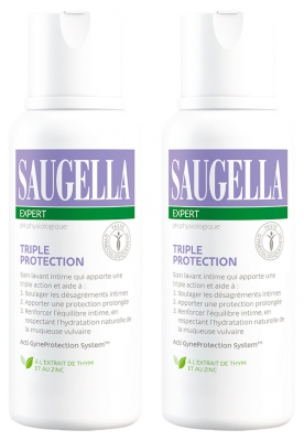 Saugella Expert Triple Protection Soin Lavant Intime Lot de 2 x 250 ml