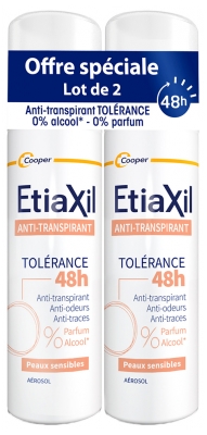 Etiaxil Anti-Transpirant Tolérance 48 H Peaux Sensibles 2 x 150 ml