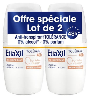 Etiaxil Tolérance Anti-Transpirant Peaux Sensibles 2 x 50 ml