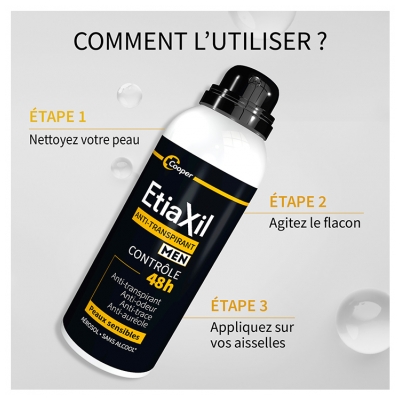 Etiaxil Déodorant Anti-Transpirant Contrôle 48 H Aérosol Lot 2 x 150 ML