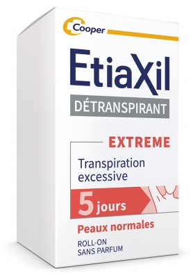 Etiaxil Détranspirant Aisselles Peaux Normales Transpiration Excessive Roll-On 15 ml