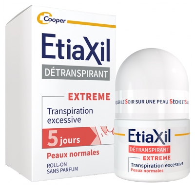 Etiaxil Détranspirant Extrême Aisselles Peaux Normales Transpiration Excessive Roll-On 2 x 15 ml