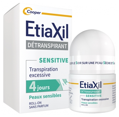 Etiaxil Détranspirant Aisselles Peaux Sensibles Transpiration Excessive Roll-On 15 ml