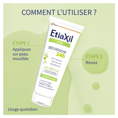 Etiaxil Déo-Douche 24 Heures Citron Jaune et Litsée 200 ML
