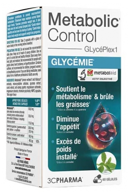 3C Pharma Metabolic Control Glycémie GlycéPlex1 60 Gélules