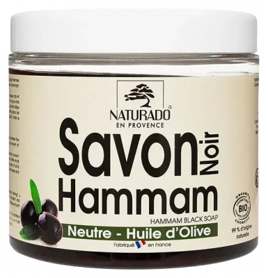 Naturado en Provence Savon Noir Hammam Huile d'Olive Bio 600 Grammes