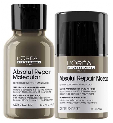 Absolut Repair Molecular L'Oréal Professionnel Shampoing Professionnel 100 ml + Masque Professionnel 50 ml