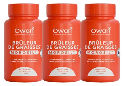Owari Brûleur de Graisses Morosil 3 x 60 Gélules Végétales